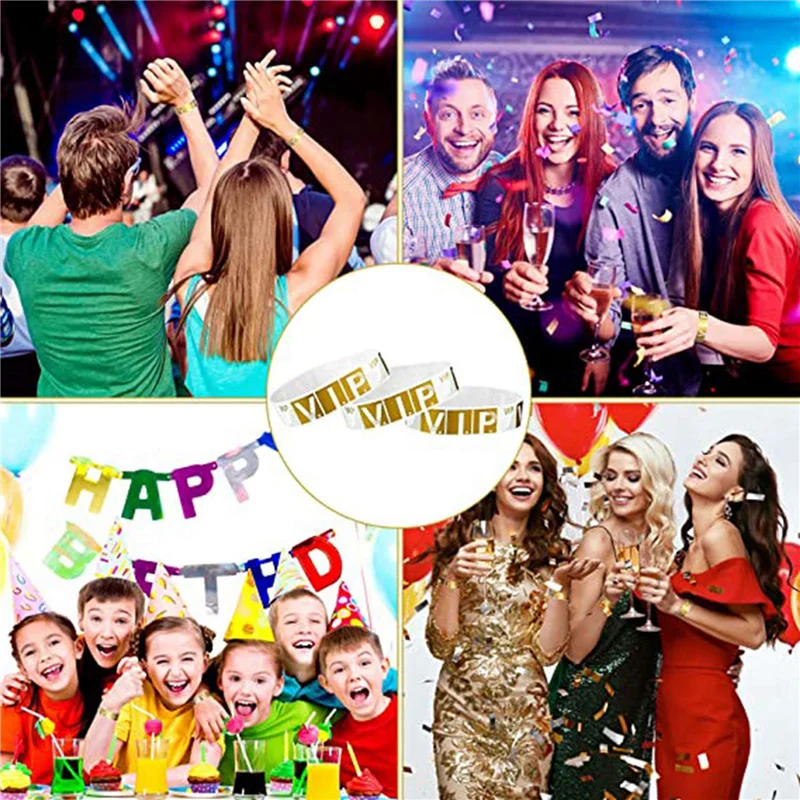 3000 шт. VIP-браслеты, легкие браслеты для мероприятий, персонализированные браслеты для вечеринок, цветные водонепроницаемые браслеты-ABJU