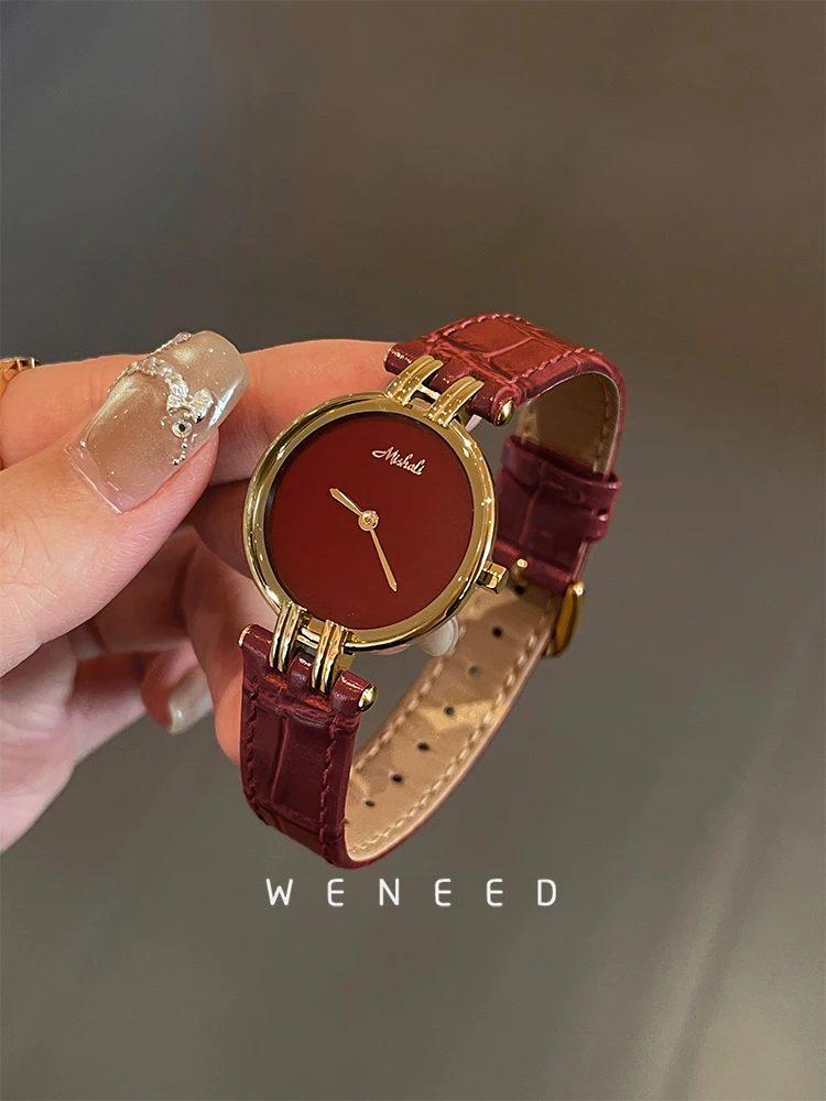 

Watches for women luxury 2025 new high-end ladies temperament red women's watch women's high-quality watch women's gift