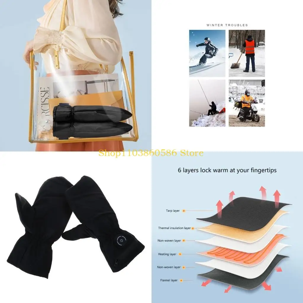 

242A электрические варежки с подогревом, перезаряжаемые мотоциклетные лыжи, уличная грелка для рук