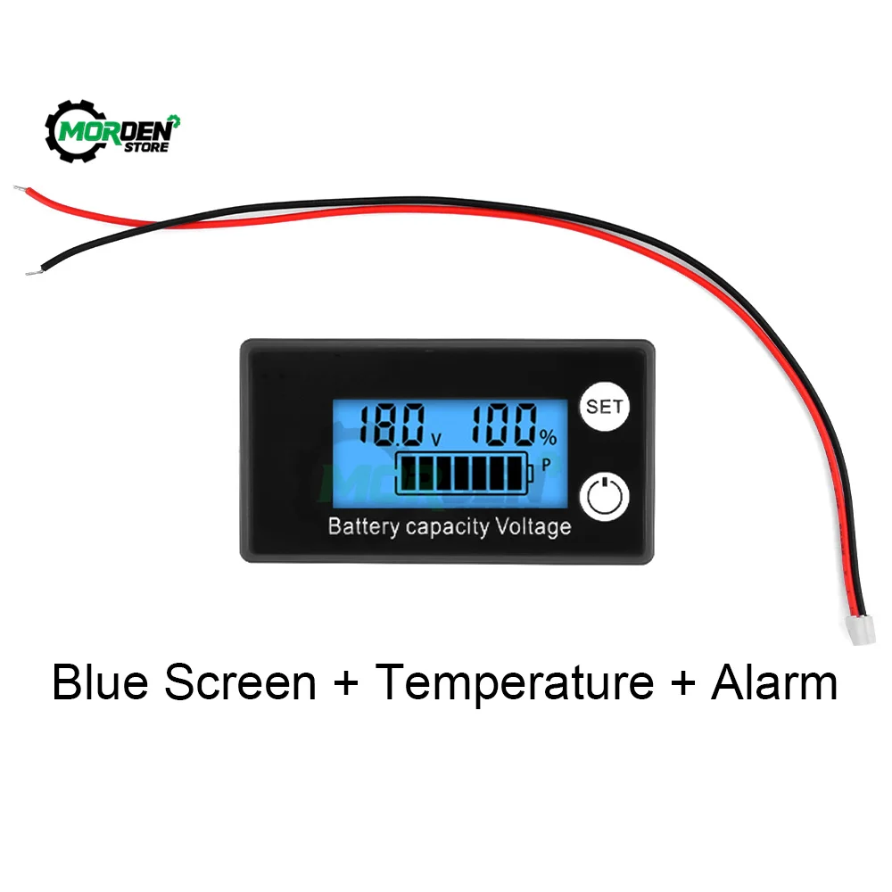 DC8-100V Battery Capacity Indicator LCD Digital Meter Lead-acid Lithium LiFe PO4 Voltage Tester for Car Battery Tester