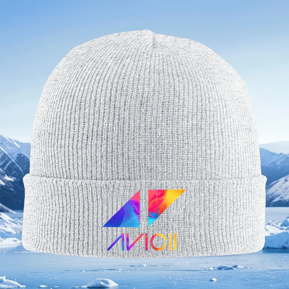 Design astratto del logo musicale colorato Uomo Donna Cappello lavorato a maglia unisex Beanie Pullover Cap Inverno Termico Caldo Natale Outdoor Cycli