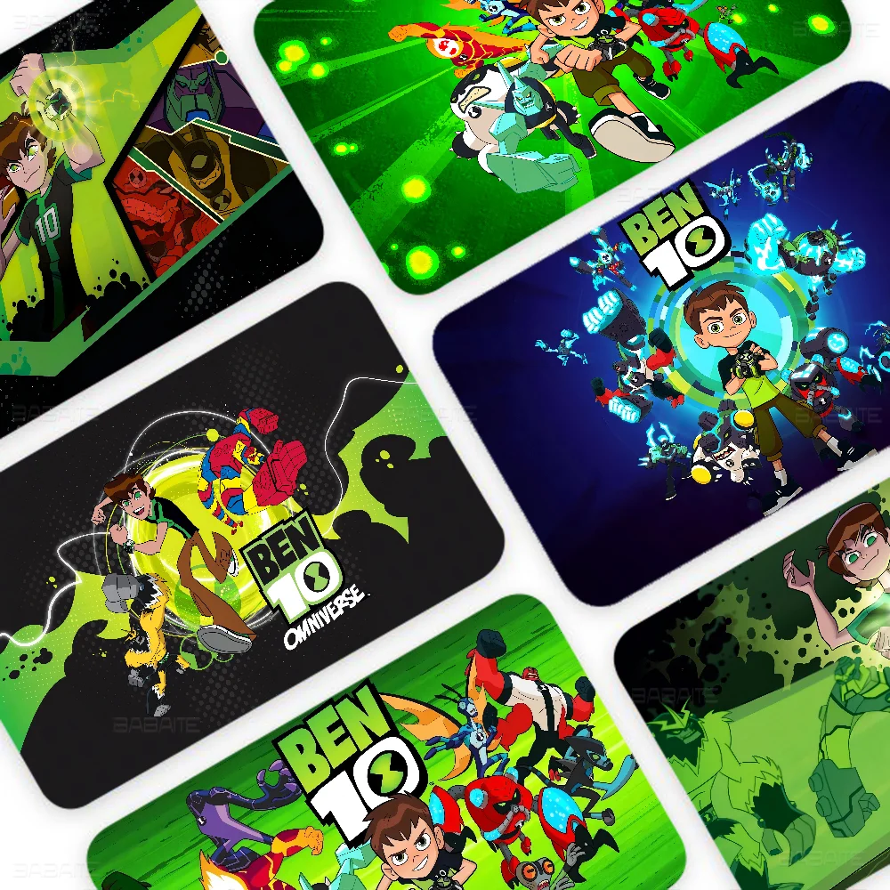 Cartoon B-Ben 10 Credit Card Skin Stickers No Adhesive Residue Water Proof For VISA Credit Card Subway Access Card