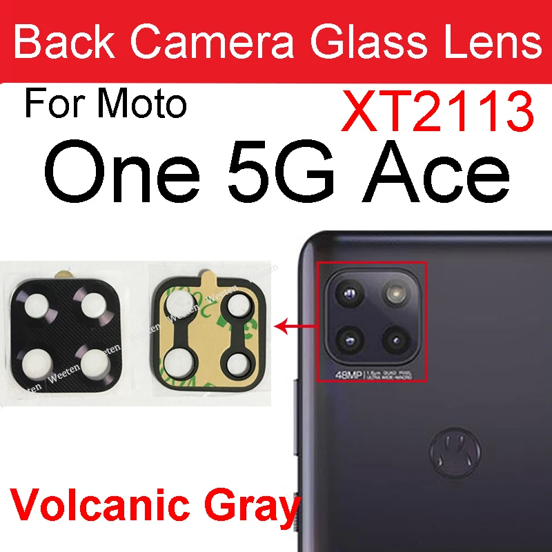 Back Rear Camera Glass Lens For MOTO G 5G Plus One 5G Ace XT2113 One 5G UW Ace Camera Glass Lens Adhesive Sticker Reapir Parts