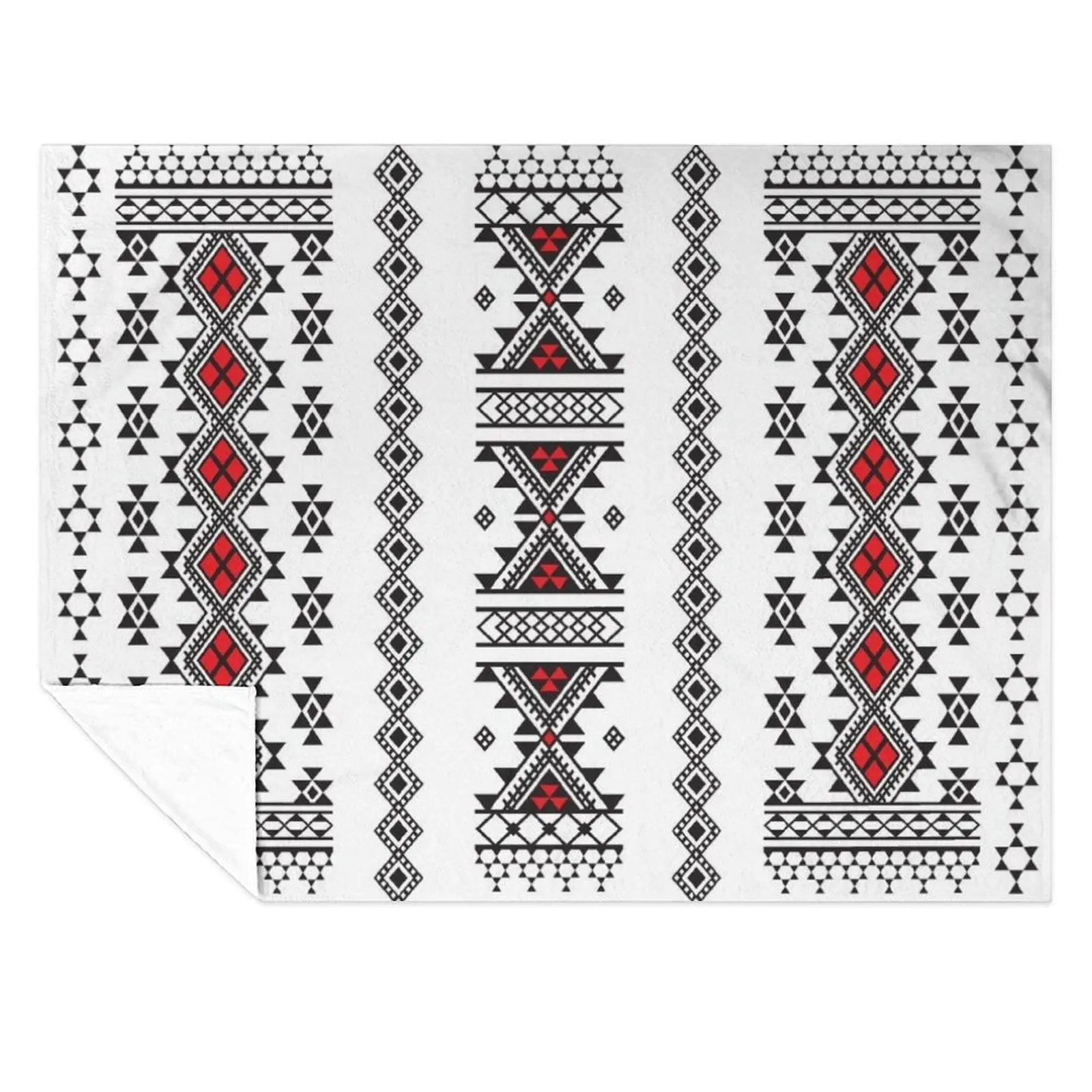 

Kabyle carpet pattern Throw Blanket Luxury Designer Furrys Retros Blankets