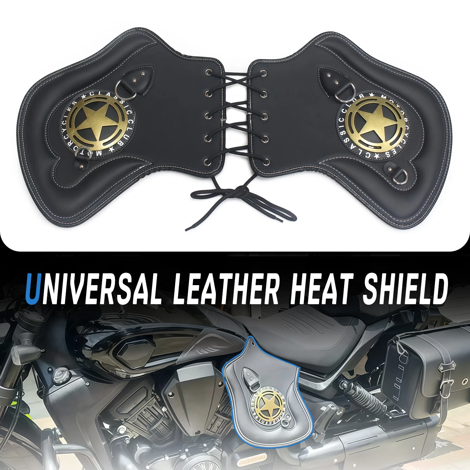 

Motorcycle Universal PU Leather Deflectors Heat Saddle Shield Deflectors For Honda For Yamaha For Suzuki For Kawasaki