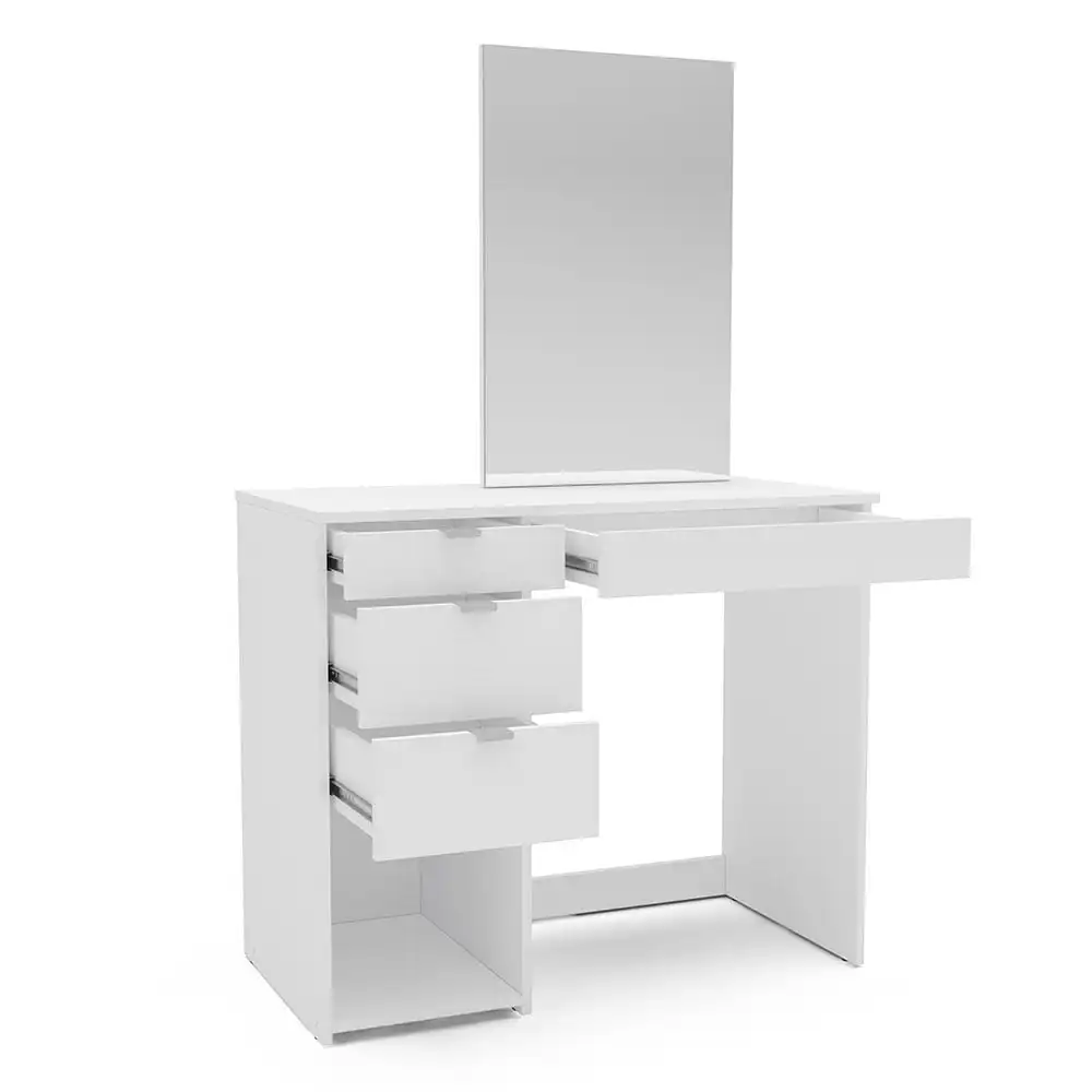 Joplin Modern Bedroom Vanity Table, White Finish