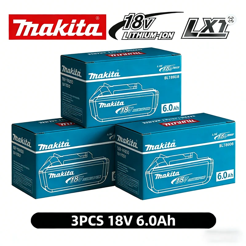 

original Makita battery,18V 6.0Ah rechargeable battery,replacing Makita BL1830BL1840BL1850BL1860B, power tool batter