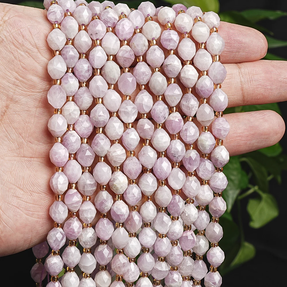 Natural Stone Beads Grade AA Spodumene Light purple Loose Beads For Jewelry Making Diy Bracelet Accessories Strand 8mm 15''