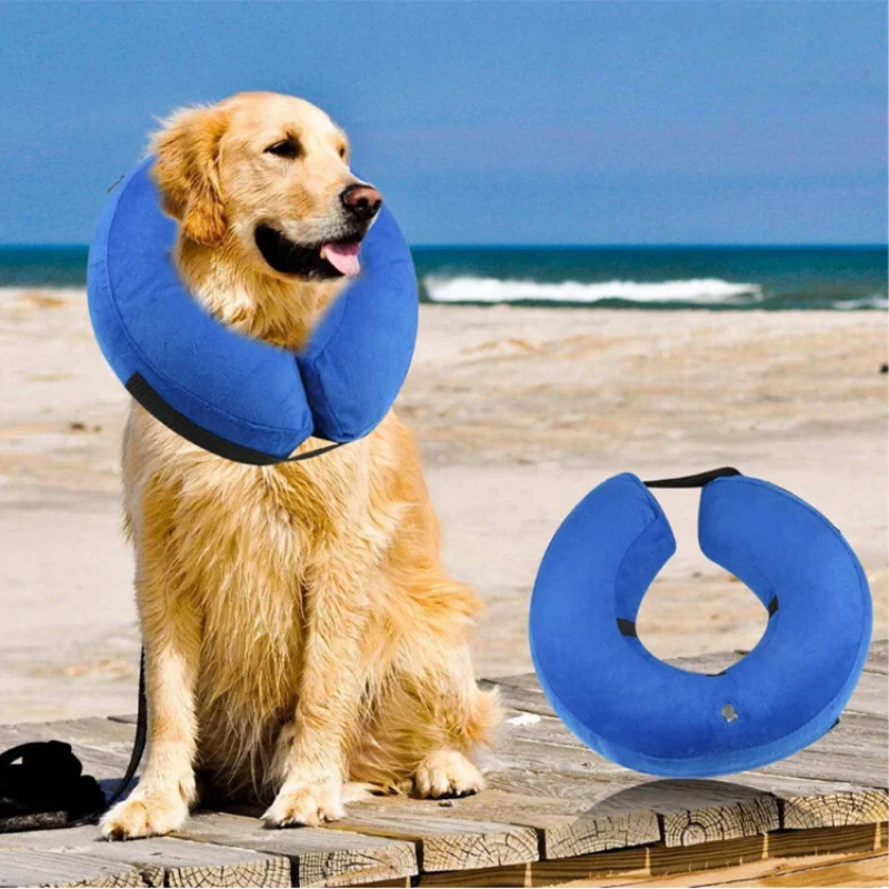 

Inflatable Dog Cone Collar Alternative - Soft Pet Recovery Neck Cover for Wound Protection After Surgery/Grooming