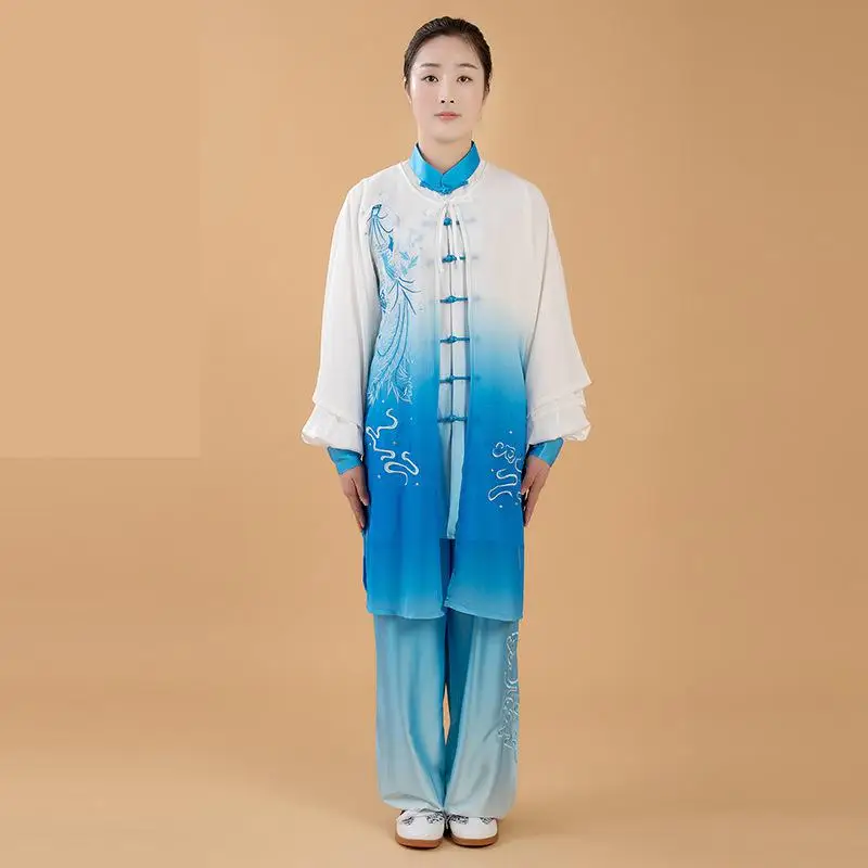 Vrouwen Zachte Gymnastiek Tai Chi Pak Vrouwelijke Kung Fu Wushu Vechtsport Uniform Prestaties Jas Broek Oosterse Oefening Kleding