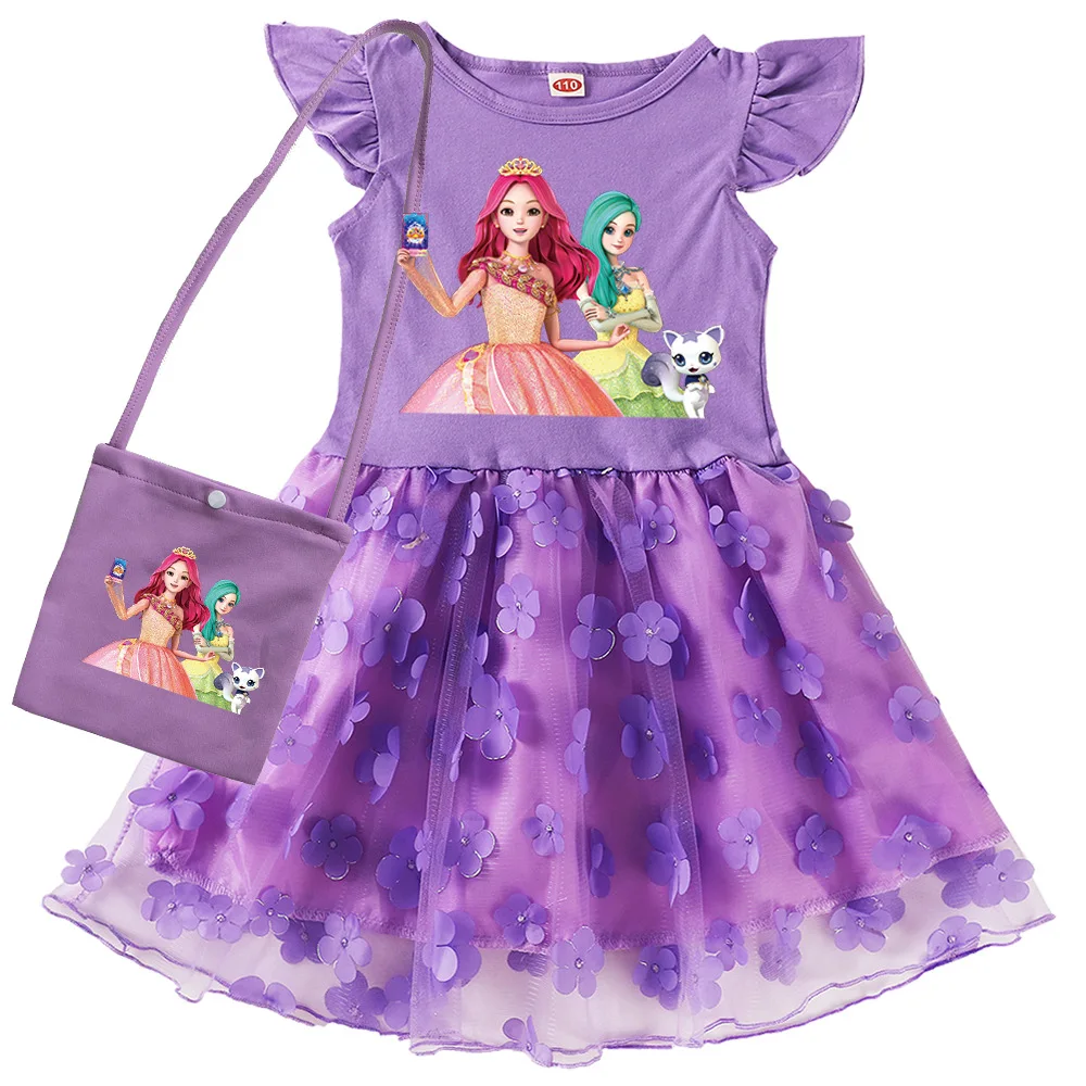 Anime Secret J-Jouju Dress Kids Short Sleeve Casual Dresses Baby Girls Cartoon Jouju Clothes Children Summer Princess Vestido De