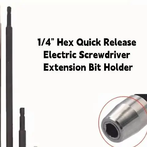 

75/100/150/300MM 1/4 Inch Hex Quick Release Electric Screwdriver Extension Bit Holder Hand Tools
