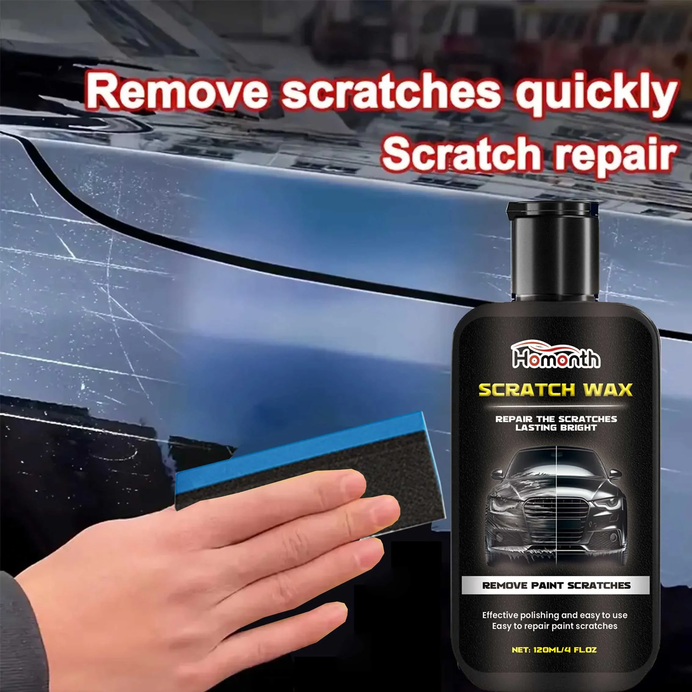 

120ML Scratch Repair Wax - Quick scratch removal for cars, multi-functional polishing protection wax, for minor scratch repair