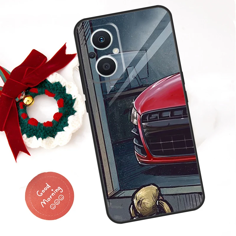 Boy Girl See Cool Sports Car Drift Phone Case For OPPO Reno 11 F 10 Pro 4 5 6 7 8 Lite 4Z 5Z 8T OPPO Find X6 X5 Pro X2 X3 Lite