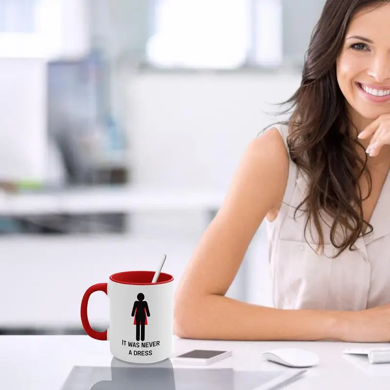Ceramic Mug Coffee Cup Beverage Container Safe Reusable Tumbler With Eye-Catching Symbols Aesthetic Design For Women Men Friends