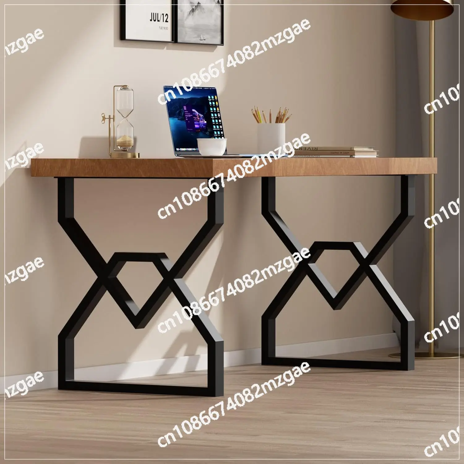 Wrought iron table legs living room dining table office computer conference support frame DIY table legs heavy metal