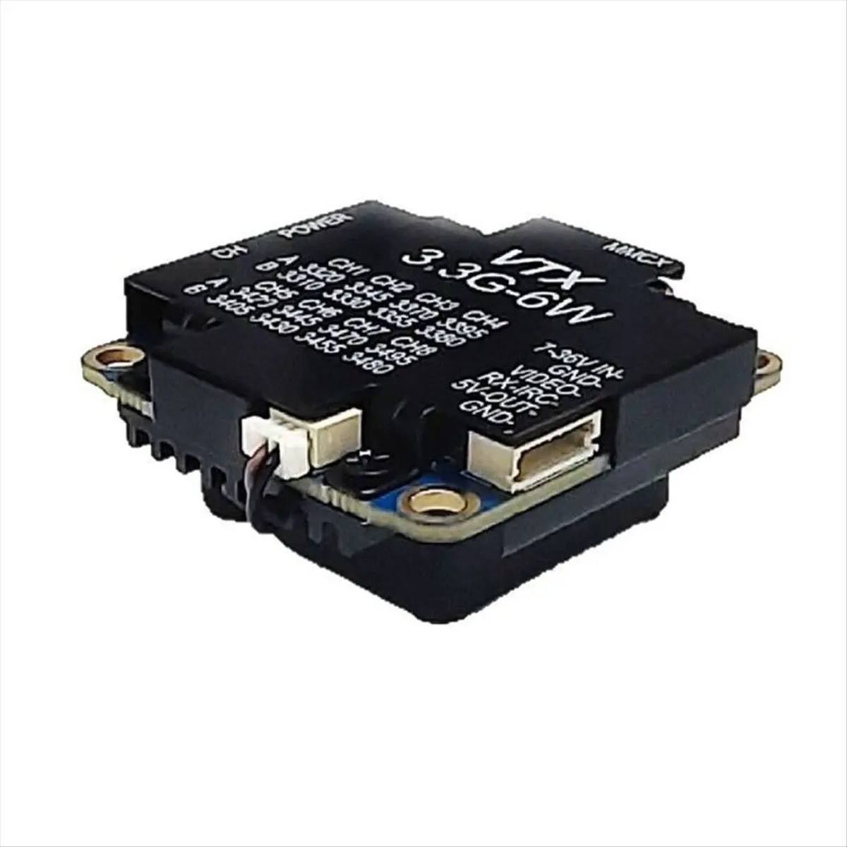 ~【A606Z】3.3G 6W VTX 6000mW 16CH FPV Video Transmitter Wireless Transmitter Module for Long Range FPV Racing Drone Frame