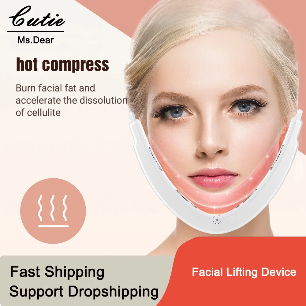 

EMS V-Face Slimming Vibration Massager LED Therapy Facial Lifting Care Double Chin Removal V Line Lift Belt Slimming Massager