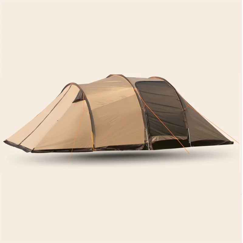 Tunnel Camping Tent for 4-6 Persons, Outdoor, UV Protection, Breathable, Rainproof, Large Space, 4 Seasons