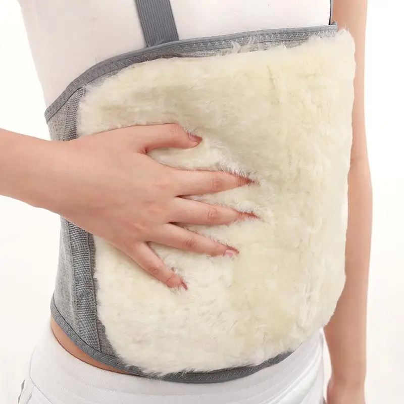 1Pc Adult Winter Warm Thickened Windproof Plush Wool Waist Protection Belt for Men Women Uterus and Stomach Protection