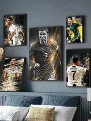 C-Cristiano R-Ronaldo CR7 아트 벽화 캔버스 회화 홈 인테리어 벽 빈티지 인쇄 그림 방 장식 프레임 없음