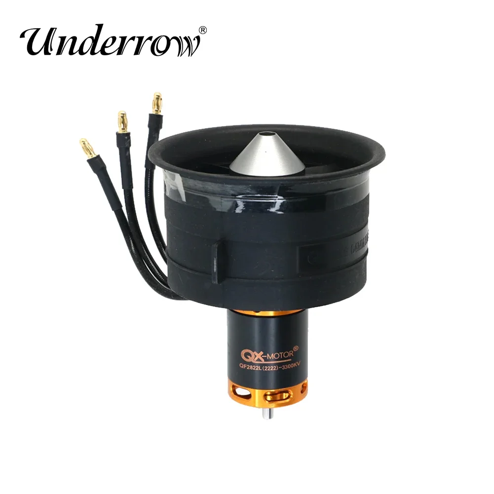 DrMasQX-Motor QF2822L 2100KV 2300KV 3300KV 4300KV Brushless Motor 64mm 12Blade Ducted Fan CW CCW For RC Airplane Toy Part