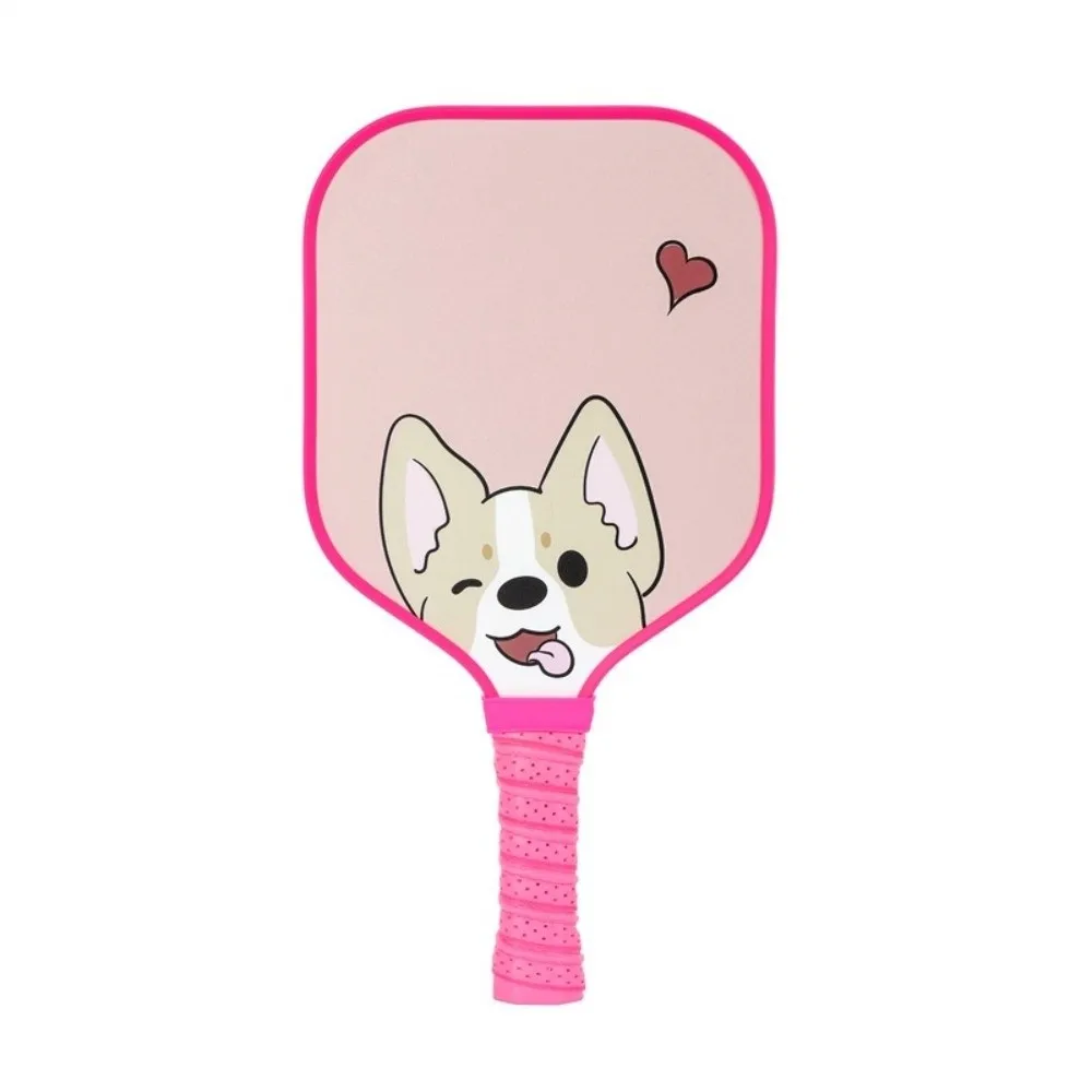

Cartoon Children's Pickleball Paddle Lightweight Glass Fibre Surface Pickleball Racket Honeycomb Core Non-slip Grip Sports Bat
