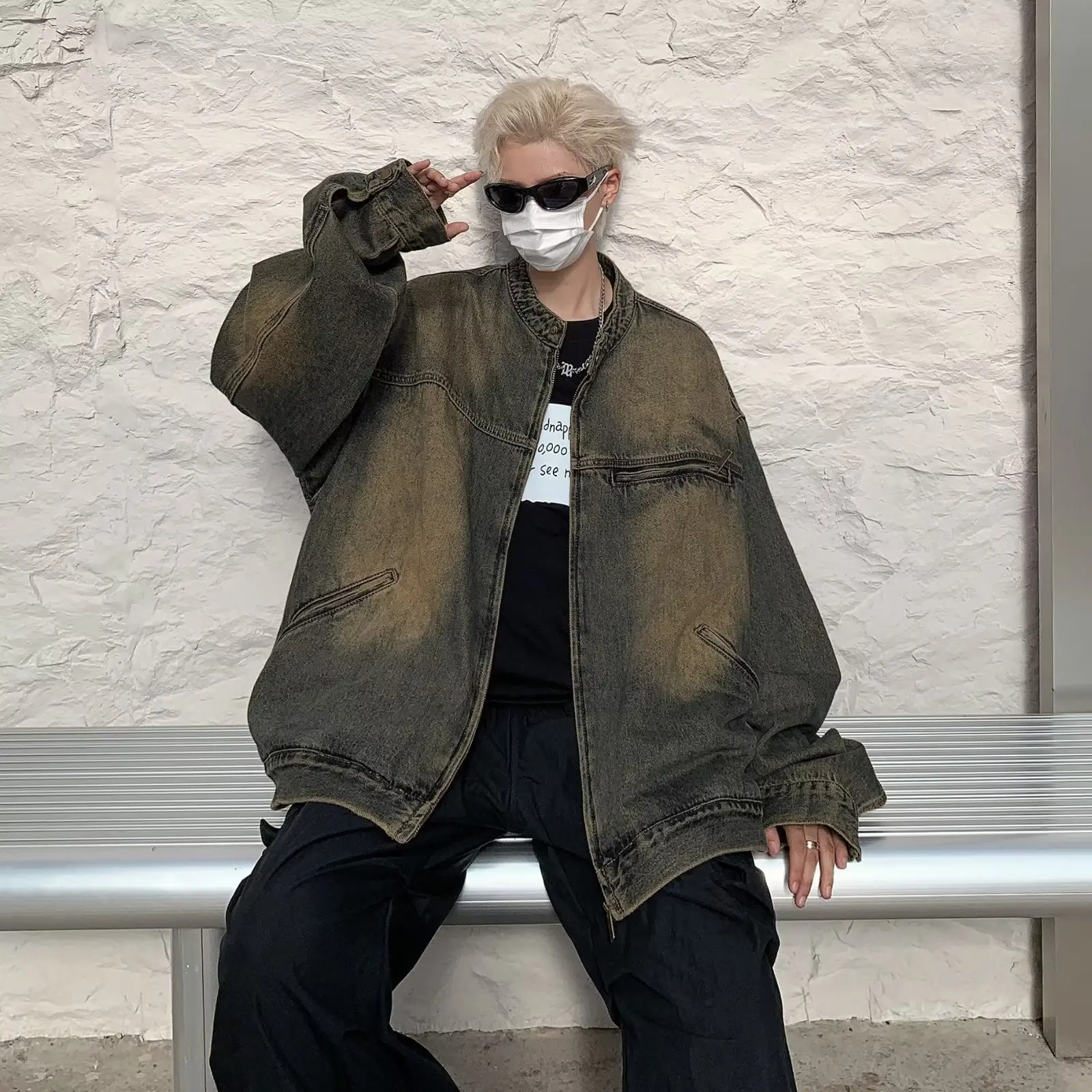 

Hot 2024 Men Large Size Denim Jackets Fashion Male Streetwear Jeans Cotton Outwear Coats Long Sleeve Male Clothing Tops Y88