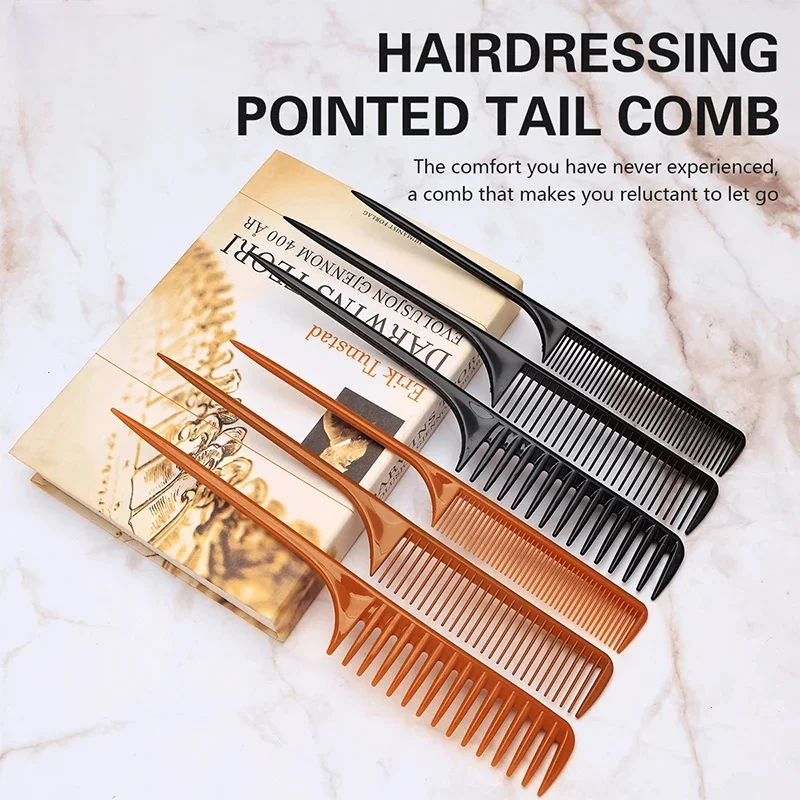 Tragbare Haar kämme Friseur spitzen Schwanz Kämme flexibel nicht leicht gebrochen dünne lange Griff Salon Friseur Styling Kämme