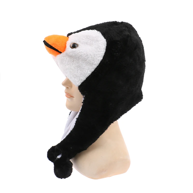 1PC Cartoon Animal Penguin Mascot Plush Warm Cap Hat Warmer Cute Winter Hat Warm Fitting Windproof Hat