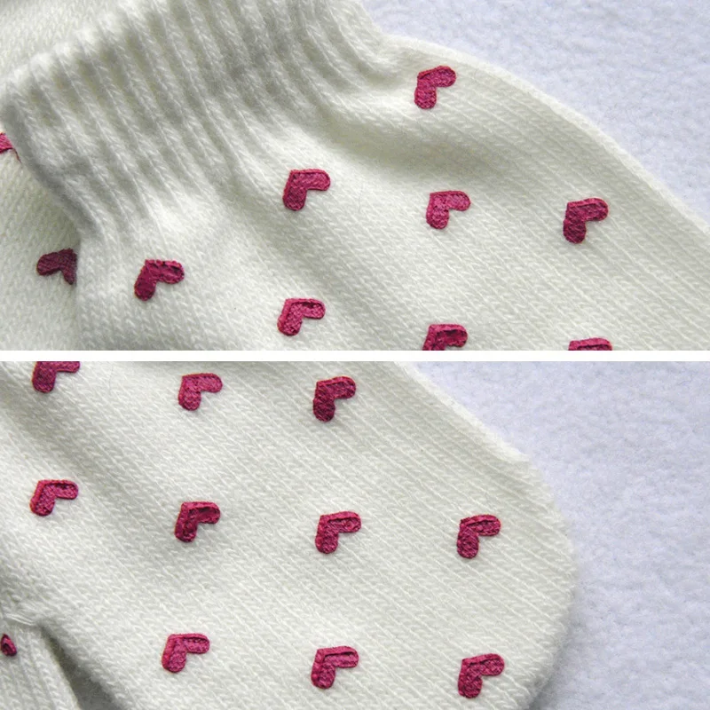 Guantes gruesos de lana sin dedos para niños, mitones de lana de punto para niños de 2 a 5 años, calentador de manos para niños y niñas, mitones de lana de estrella de moda para bebés