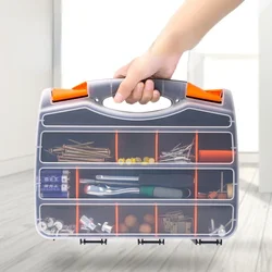 Portable parts box Screws sorting accessories storage box Hardware Toolbox lattice plastic detachable tool box