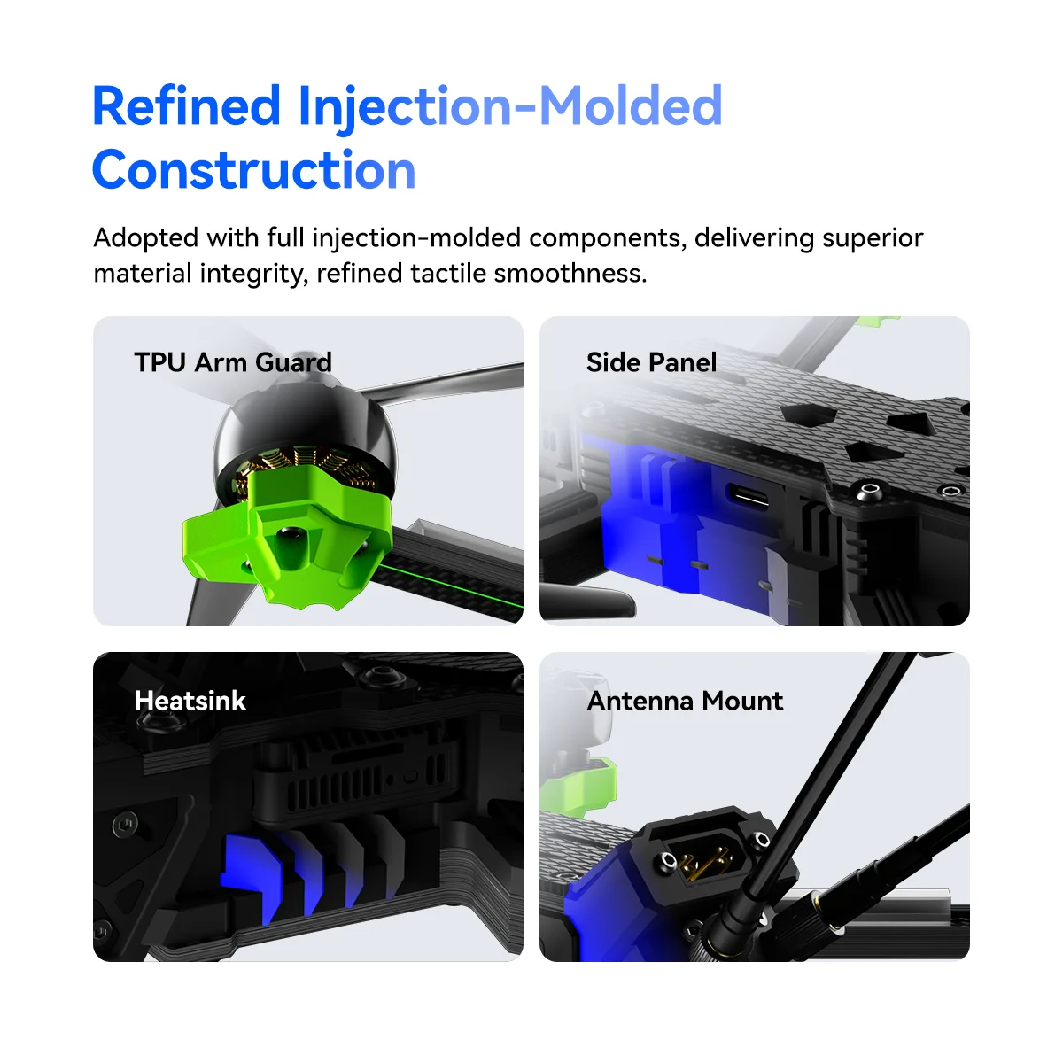 iFlight Nazgul Evoque F7 O4 6S HD Drone Waterproof BNF with Fin-Shaped Cooling Channel / Dual Tuning Presets for FPV Long Range