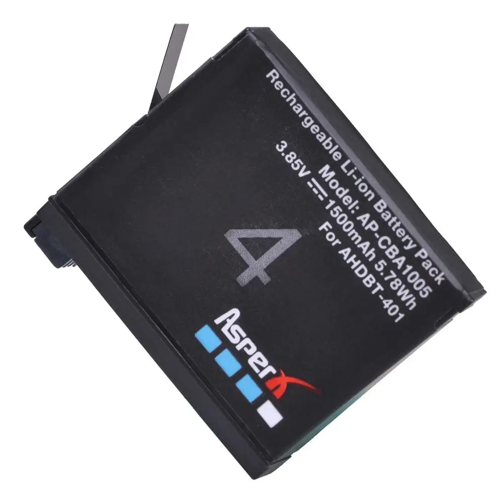 AsperX 3Pcs 3.85V 1500mAh  AHDBT 401 AHDBT-401 AHDBT401 Li-ion Digital Camera Battery Bateria For Go Pro GoPro 4 HD Hero 4 Hero4