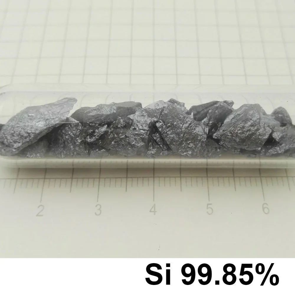 5g Silicon Ingot Non Metallic Elemental Si 99.85% Simple Subastance DIY Hobbies Display Element Collection