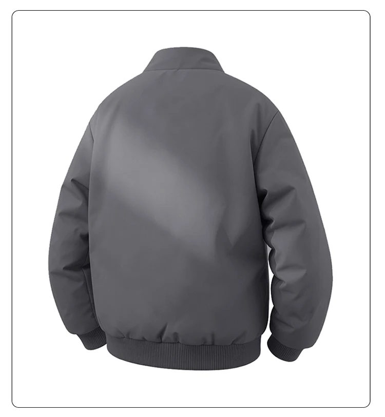 Men's Jacket Stand Collar Stamp Mens Parka Winter New Down Jacket Fleece Warm Jackets Men Business Leisure Coat Baseball Coats