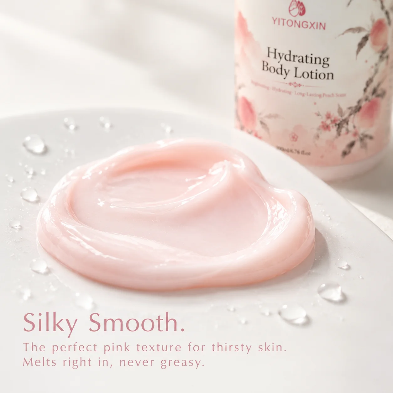Daily Brightening Body Lotion with Niacinamide & Peach Extract, Long-Lasting Peach Scent & Even Skin Tone for After Shower