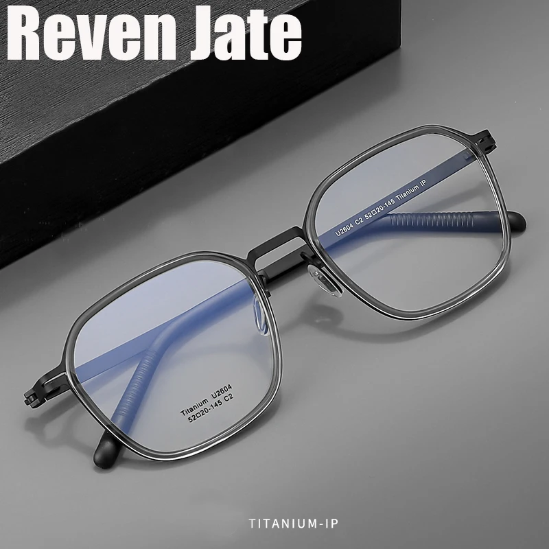 

Reven Jate 2604 Optical Pure Titanium Round Frame Prescription Eyeglasses Rx Men or Women Glasses for Male Female Eyewear