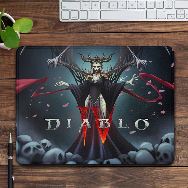 Diablo 4 Gaming Mouse Pad, Pequeno Anime Mousepad, Tapete Vermelho Overlock Mouse, Mesa de escritório, Acessórios para computador