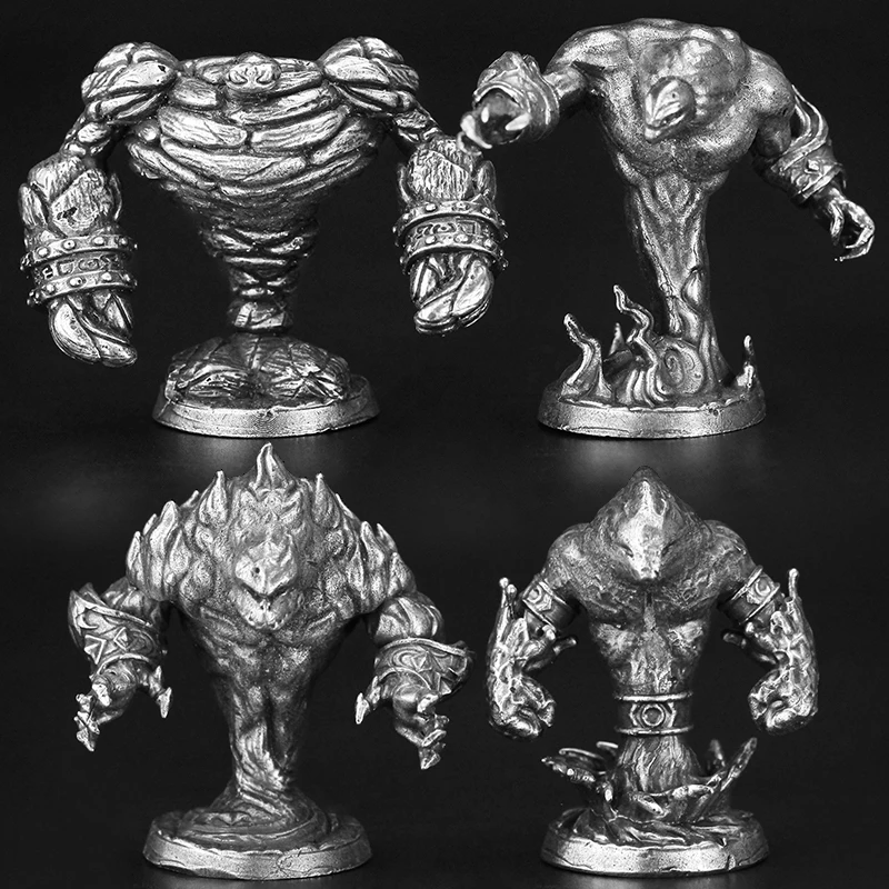 White Copper Metal Monster Element Biological Soldiers Models Copper Miniatures Figurines Micro-sculpture Model Chess Ornament