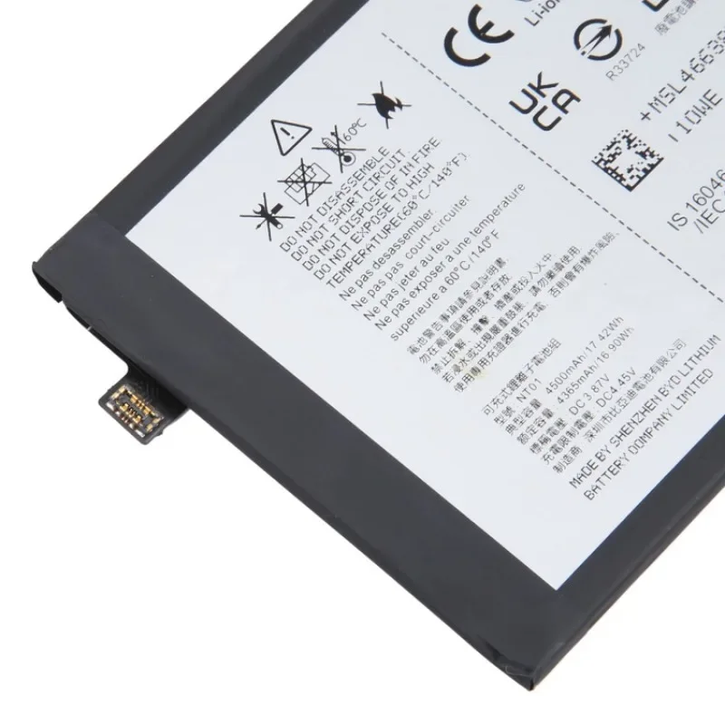 4500mAh NT01 Replacement Lithium Polymer Battery for Nothing Phone 1 for Nothing Phone ONE Mobile Phone Batteries