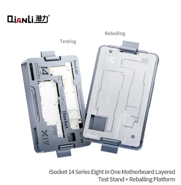 

Qianli-Motherboard Test Fixture with Middle Frame, BGA Reballing Stencil, Repair Platform Platform,For iPhone 14 Series,8 in 1