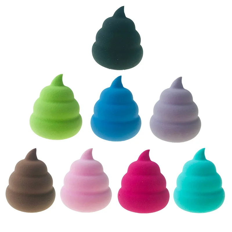 Foundation Powder Makeup Sponge Microfiber Cosmetic Puff Multi Color  Funny Shit Shape Beauty Sponge