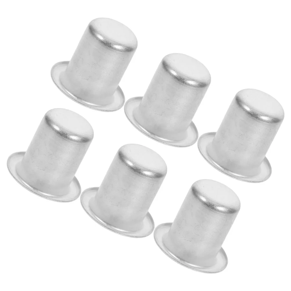 

6 Silver Candlestick Liners Reusable Metal Drip Protectors for Candlesticks Home Restaurant Votive Candles Tea Light Holders