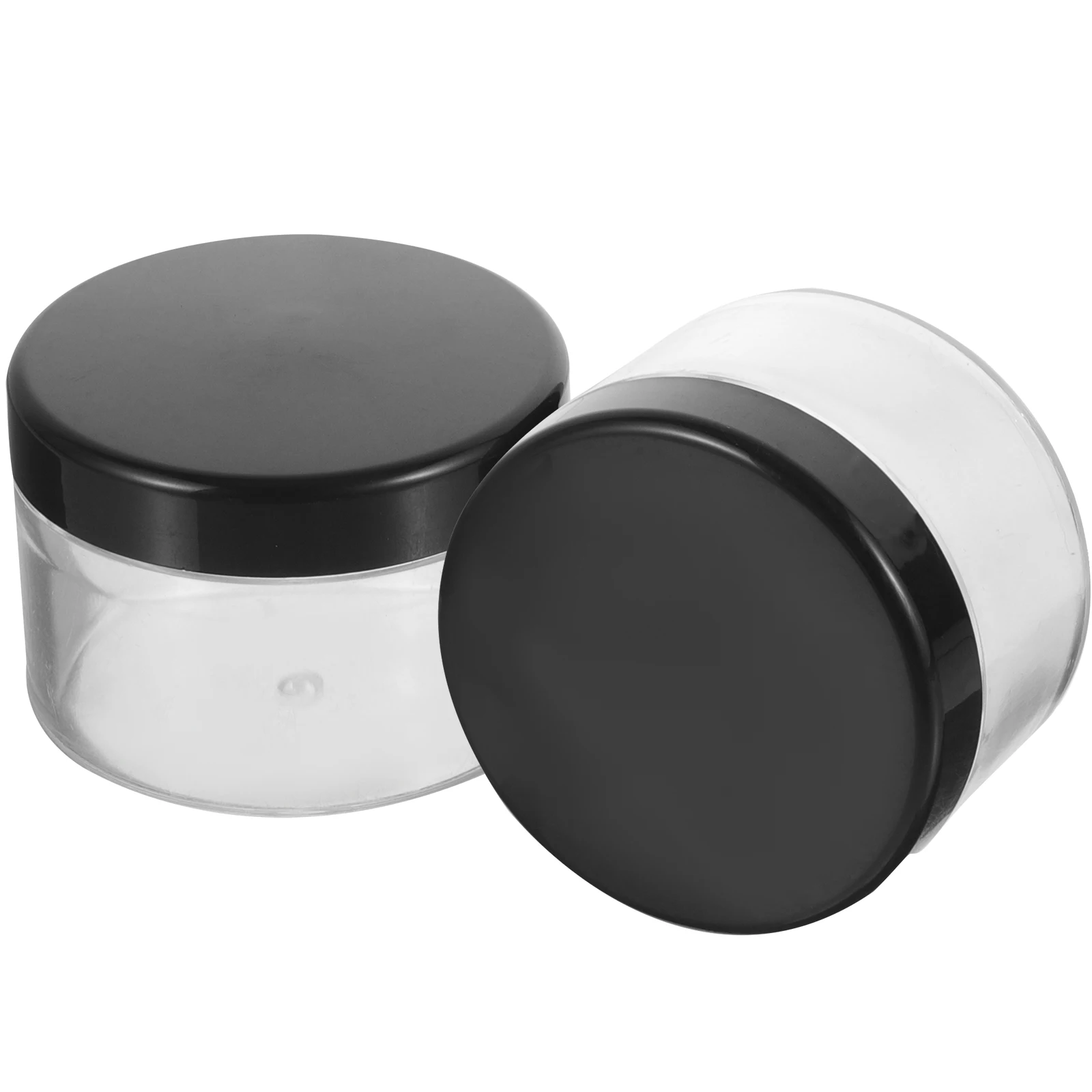 

2 Pcs Bottled Powder Box Travel Containers with Applicator Plastic Face Size Makeup