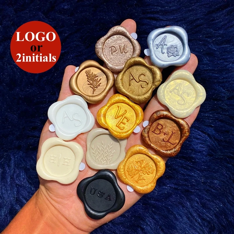 Custom Wax Seals DIY Wax Stickers Stamps For Wedding invitation Scrapbooking Stamps Business Logo Personalized Wax Seal Stickers