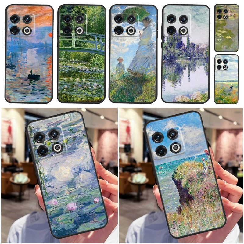 Claude Monet Garden Lotus Bridge For OnePlus 9 10 Pro Ace 9RT 10T 8T Phone Case For OnePlus Nord 2T N10 N20 N300 CE 2 Lite