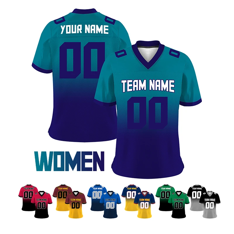 Women Rugby Jersey Gaa 2022 2023 American Football Jerseys Custom Super City Team Home Shirts Mesh Classic Sports T-Shirt Away