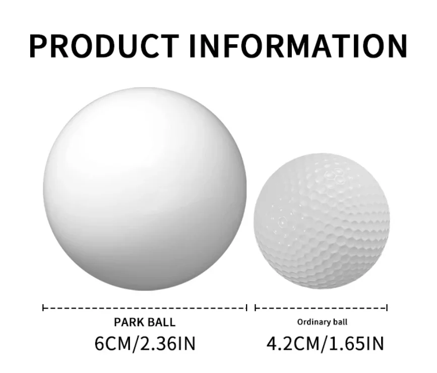 Cheaper price  new style 3 layers Park golf ball Professional Standard Size, 60mm, 2.2 inch