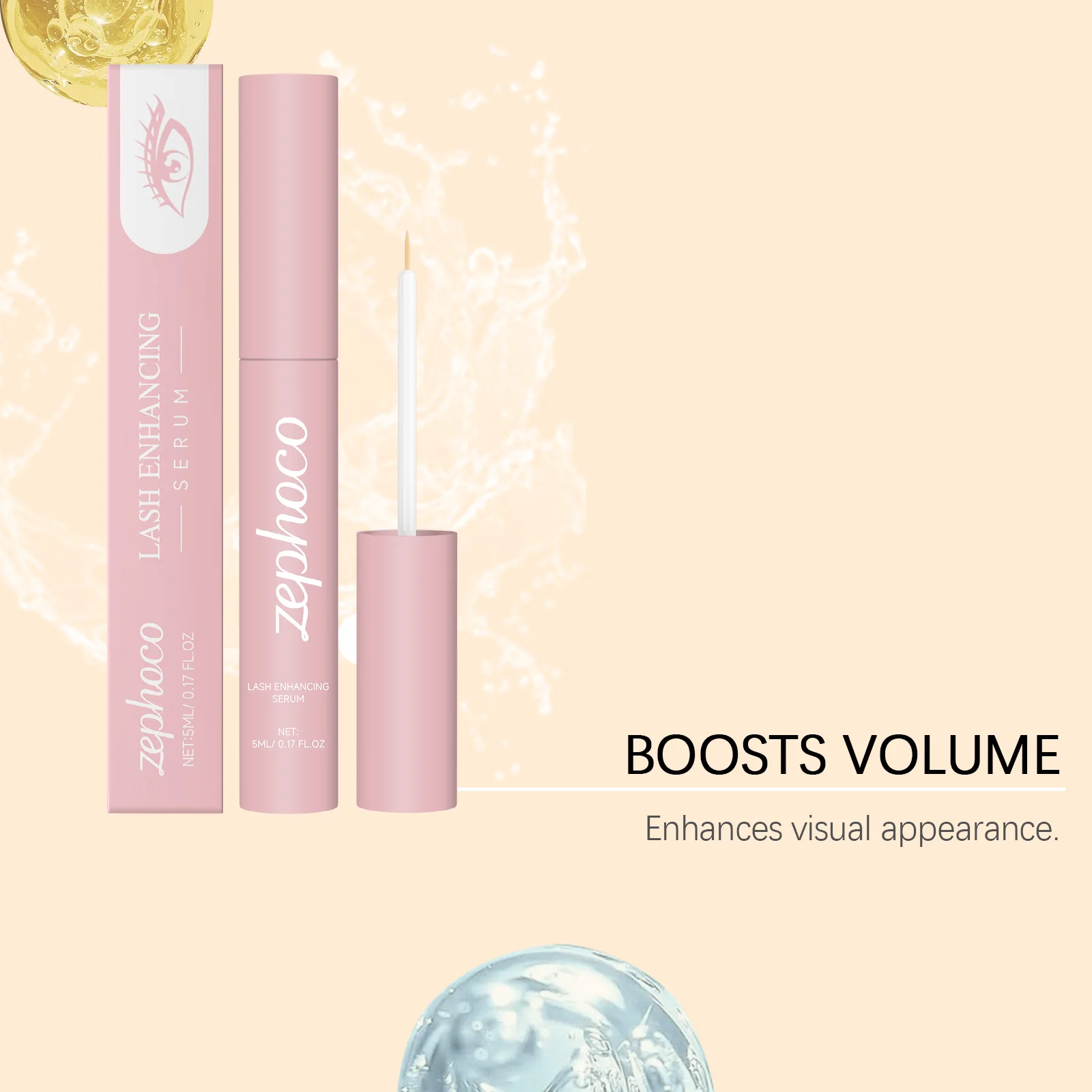 Siero per l'aumento delle ciglia Allunga Addensare Ciglia Riparazione Rafforzare Curling Cura degli occhi Ascensore Essenza per la crescita delle ciglia Prodotto per gli occhi